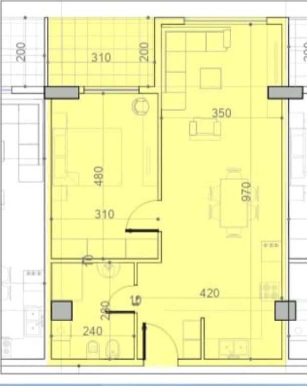 Apartment 1+1 for sale in Paskuqan!