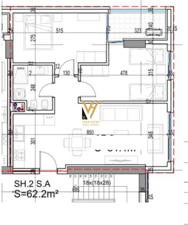 VENDESI APPARTAMENTO 2+1+BLK A LUNGOMARE 267.000 EURO