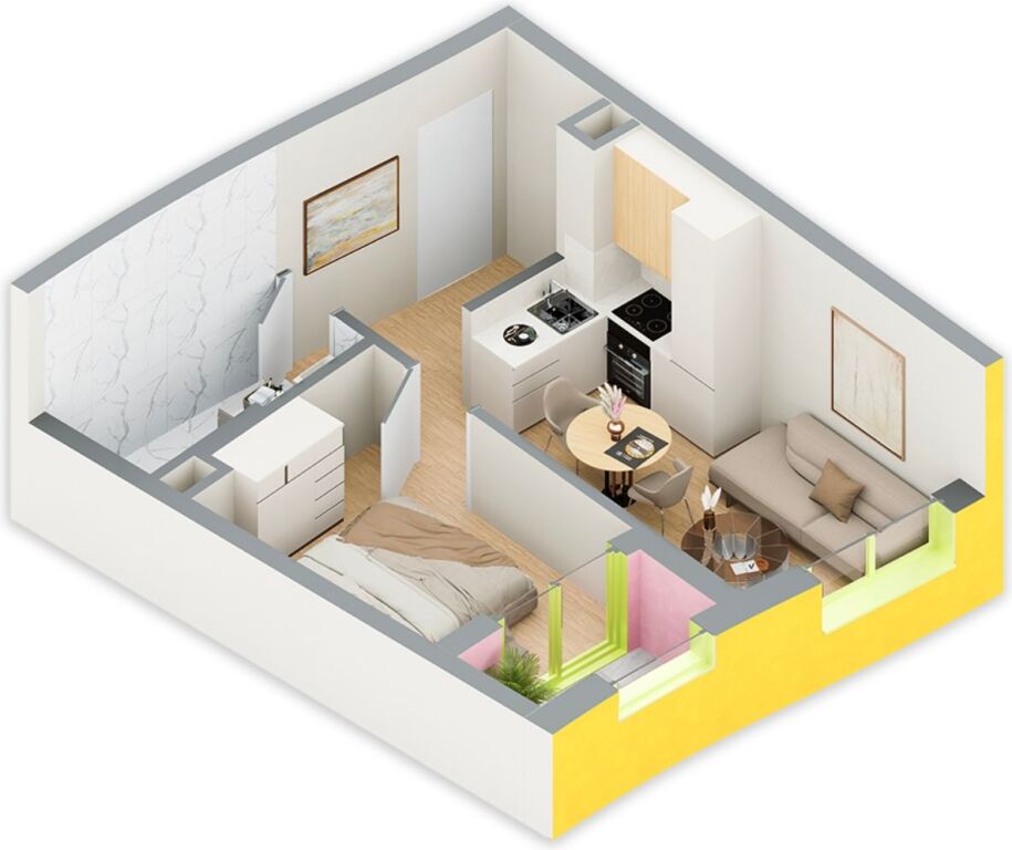Apartment 1+1 for sale at Ballada residence, Farke!