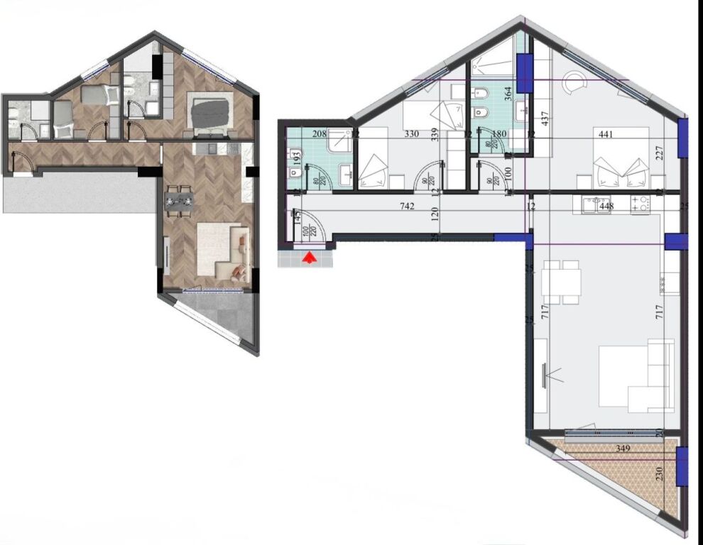 ✨Appartamento 2+1+2 in vendita 📍Colonnade Residence, Via Dritan Hoxha