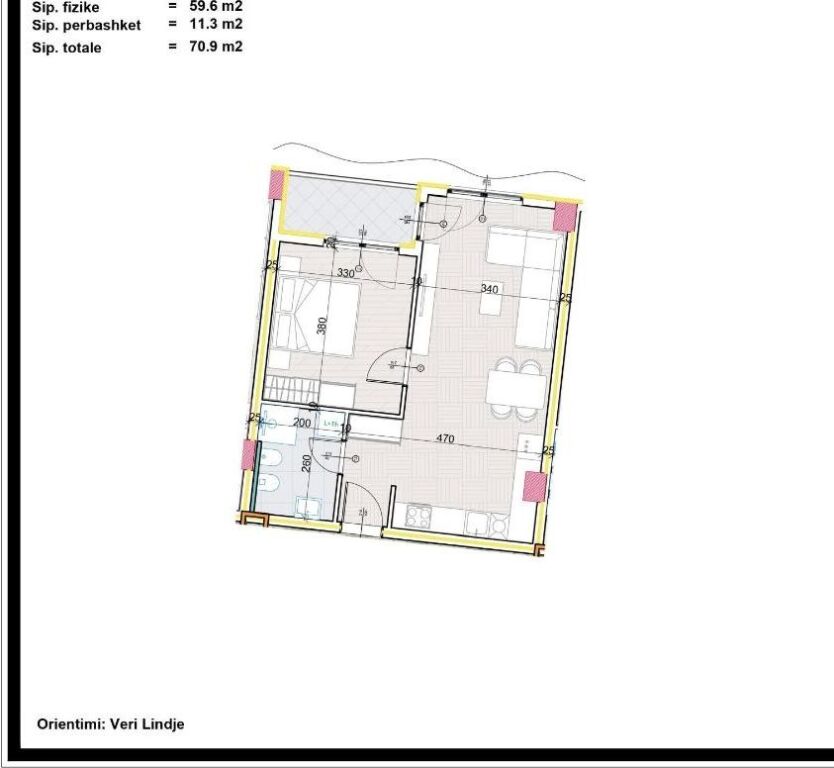 FOR SALE: 1+1📍Paskuqan (Aluna Complex) - Full Sun Orientation🌞 - 88,600€ - Area 71m² - Floor 6 || 10 minutes away from Tirana City Center🏃🏻‍♂️