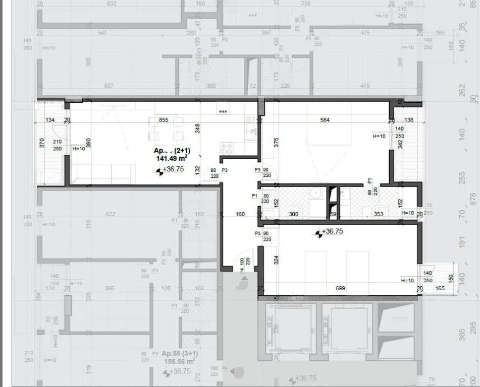 FOR SALE: 2+1+2📍Ish Fusha e Aviacionit (Mei's Residence) - 🔥Opportunity 1400€/m²🔥198,000€ - Floor 10 - Area 142m² || Installment payment available✨️