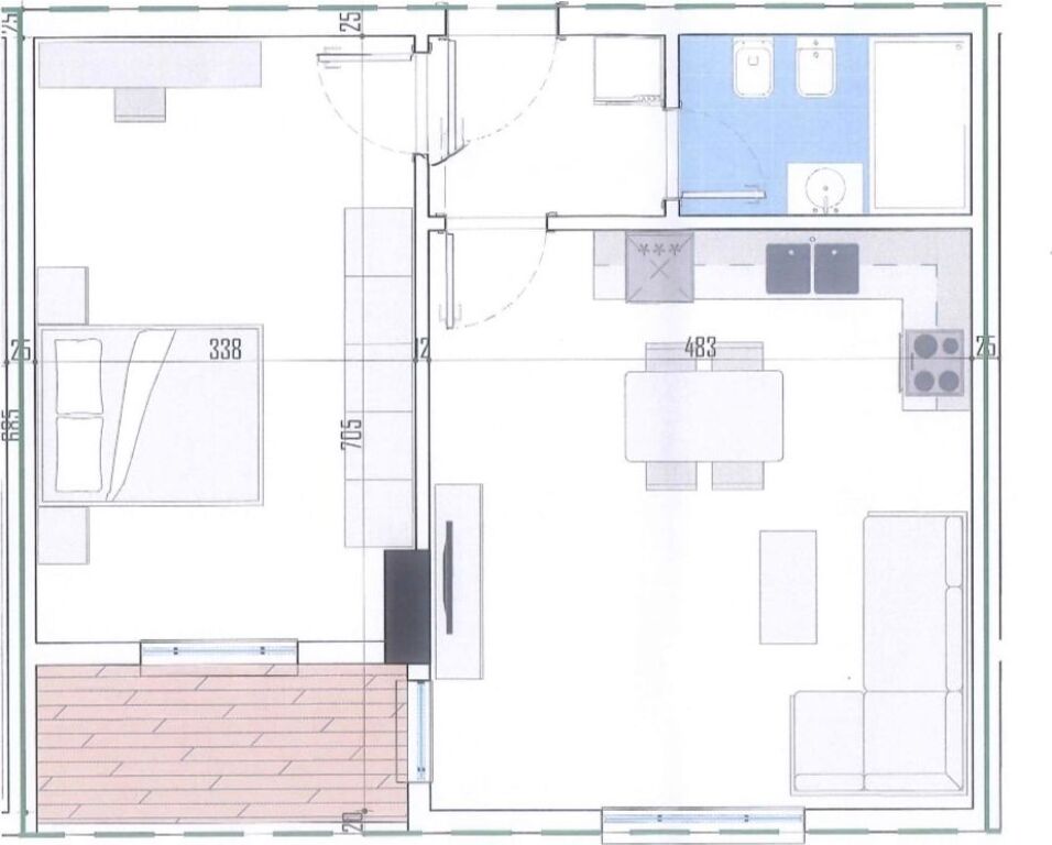 Vendiamo Appartamento 1+1, Prima Linea a Paskuqan, Illyrian Residence
