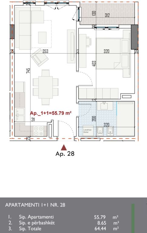 Në shitje – Apartament 1+1 te Ringside Residences