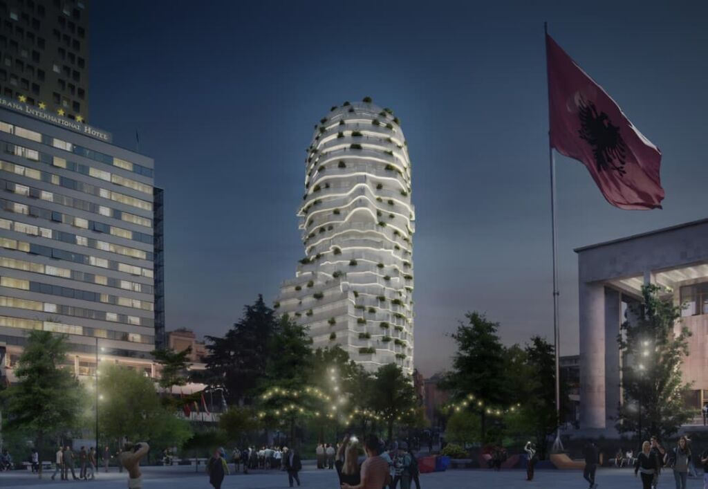 FOR SALE✨️: 1+1+2wc &amp; Giant Balcony 📍Center, Tirana's Rock | €574,000 | €4500/m² 🔥 Construction Year 2026