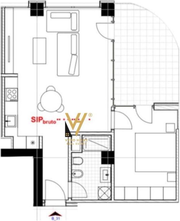 IN VENDITA APPARTAMENTO 1+1+BLK PRESSO RIVER PARK, ASTIR 93.000 EURO