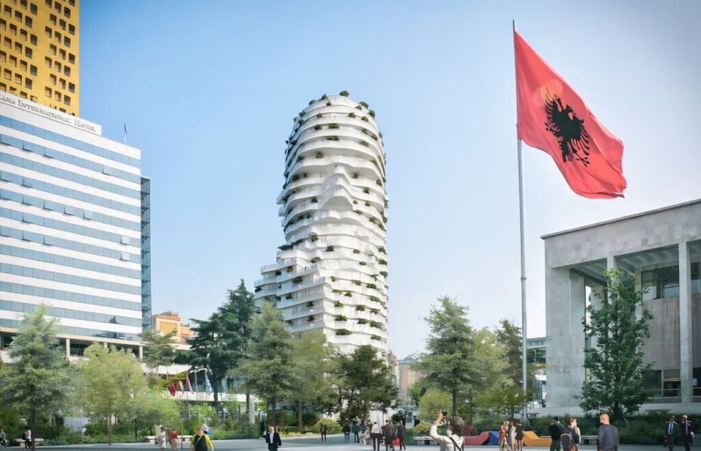 FOR SALE✨️: 1+1+2wc &amp; Giant Balcony 📍Center, Tirana's Rock | €574,000 | €4500/m² 🔥 Construction Year 2026
