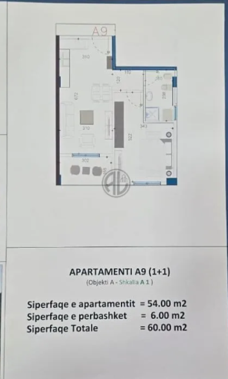 Vendesi Appartamento 1+1 – Residenza Oriental, Golem