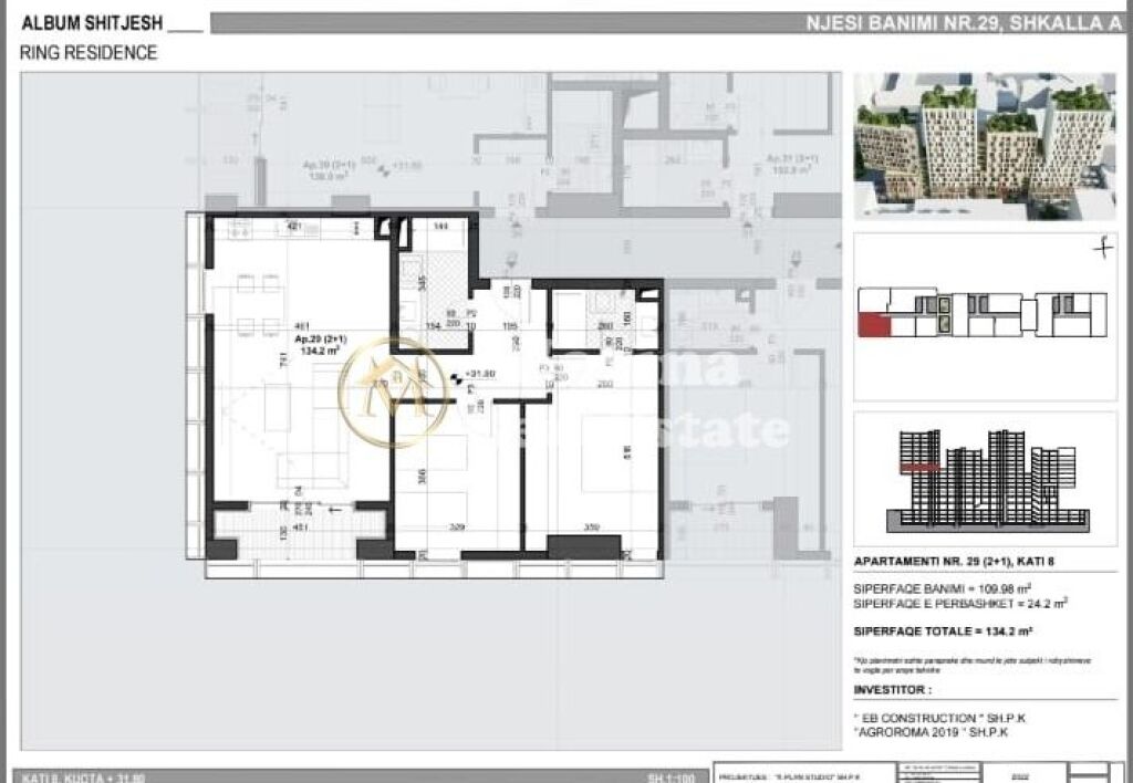 Sale | Apartament 2 + 1 | Zogu i Zi | 300000 €