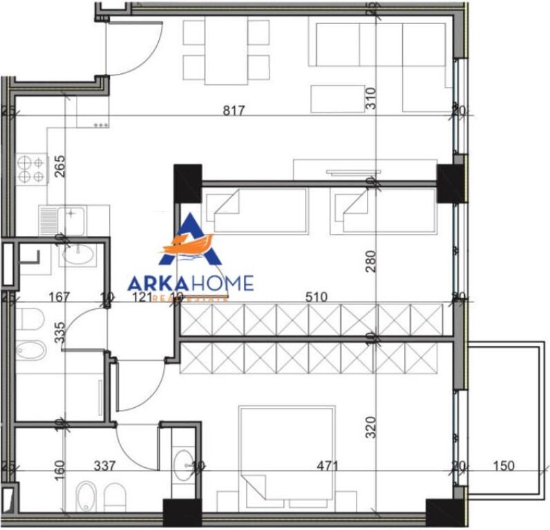 IN VENDITA APPARTAMENTO 2+1 "COMPLESSO ALUNA, PASKUQAN" 130.000 EURO