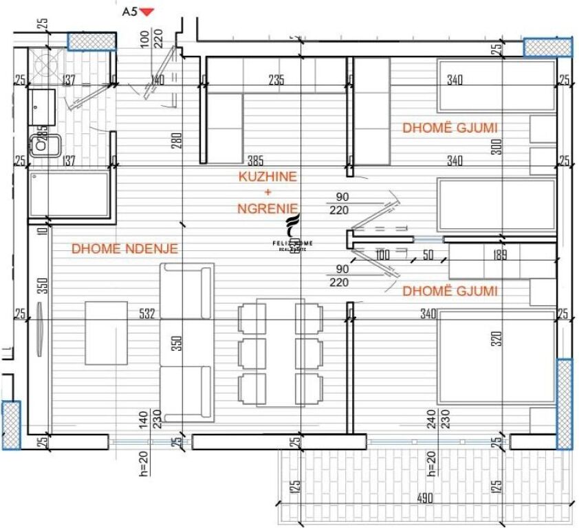 FOR SALE APARTMENT 2+1 ISH PARKU 14,800,000 LEKE FH-71237
