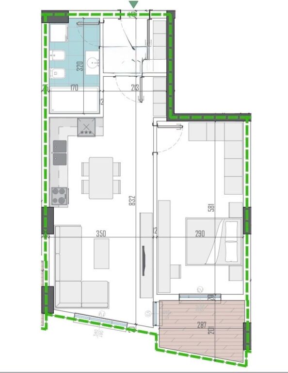 Shitet Apartament 1+1 Ekonomik, Arden Hill - Paskuqan