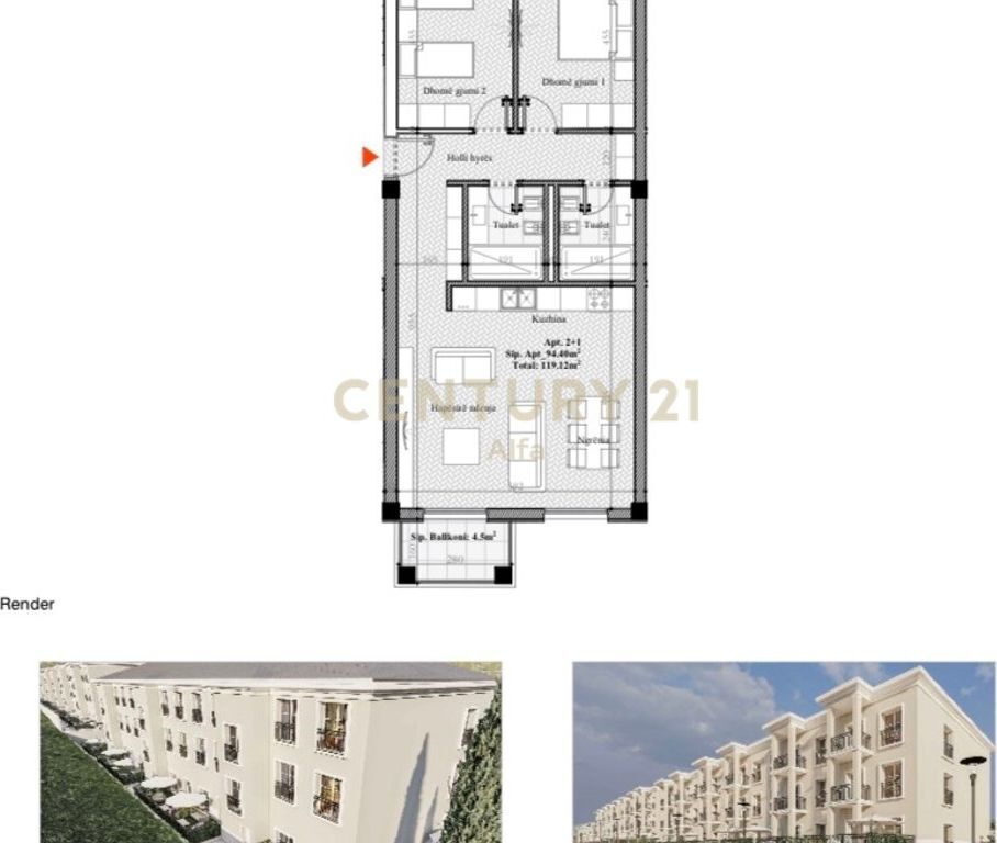 Apartment 2+1+2 for sale at Rolling Hills Liqeni