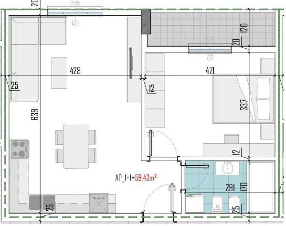 🏡 Shitet Apartament 1+1 te La Viola Residence – Paskuqan 📍