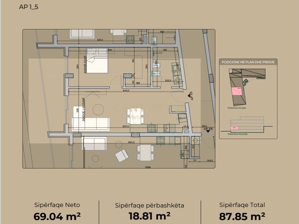 Apartment 1+1 for sale in SeeHëna Residence- Mjull Bathore!
