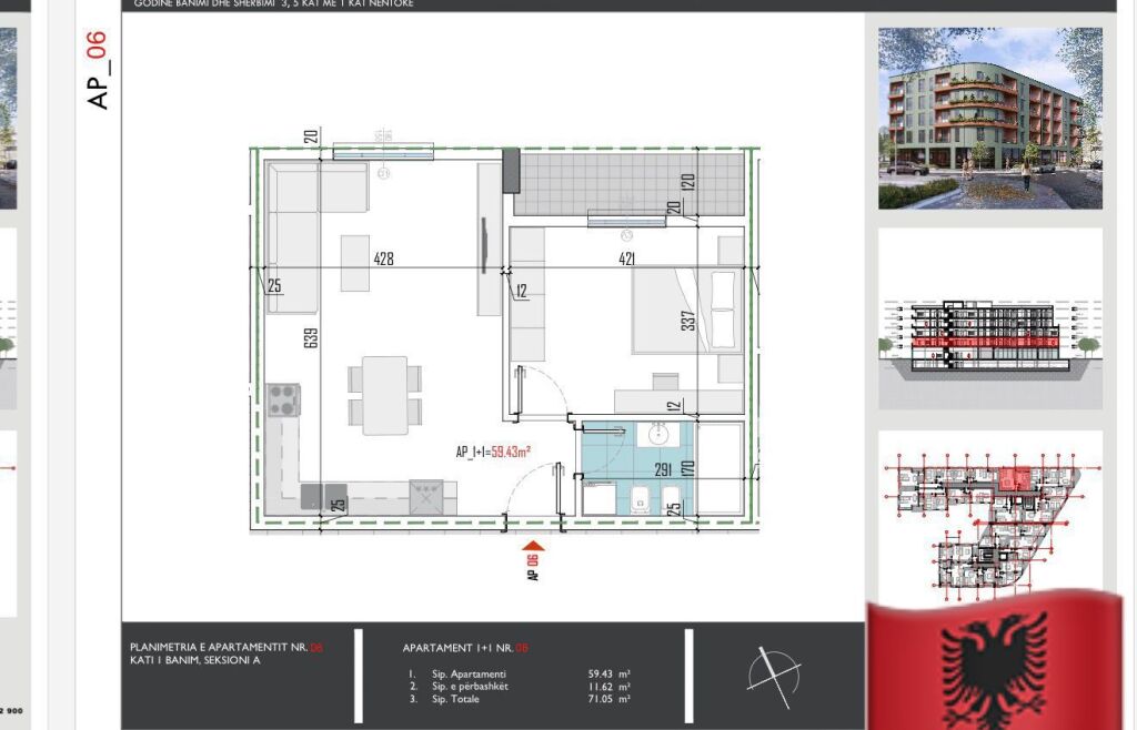 Apartment 1+1 for sale, Pakuqan!