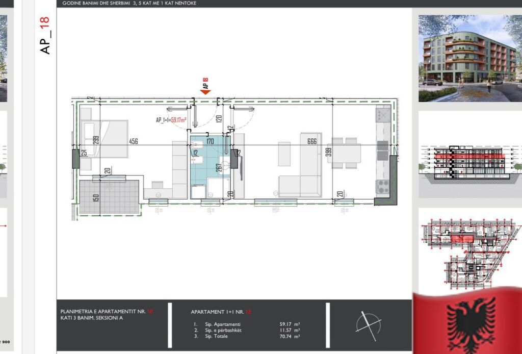 Apartment 1+1 for sale, Pakuqan!