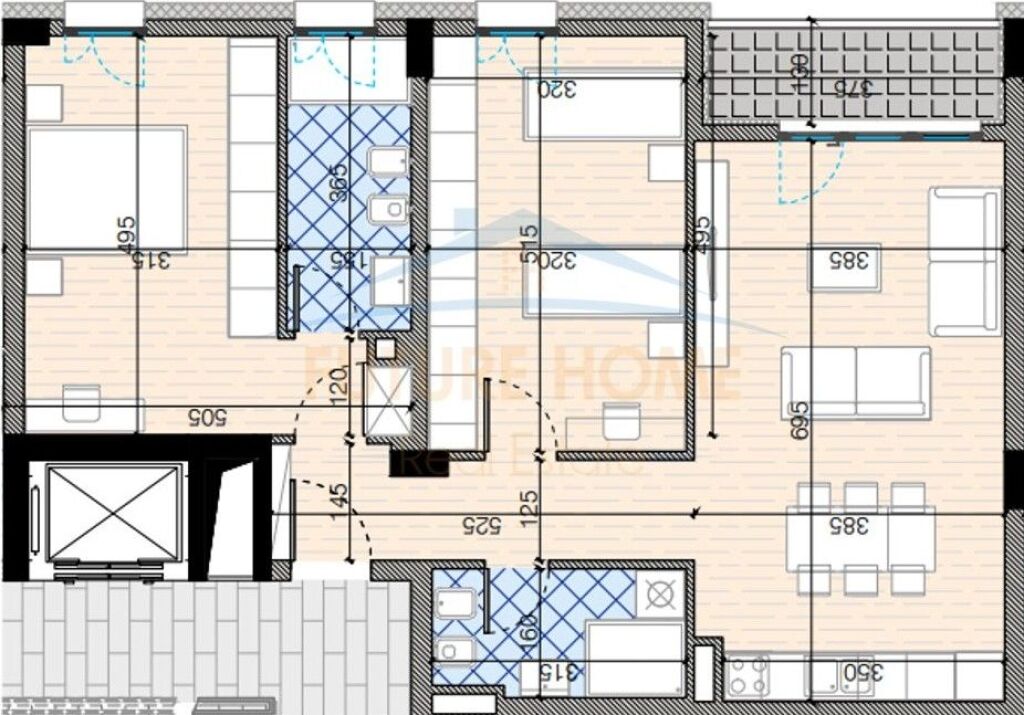 Shitet, Apartament 2+1+2, Trio Towers, Don Bosko,Perballe gjykates administrative.