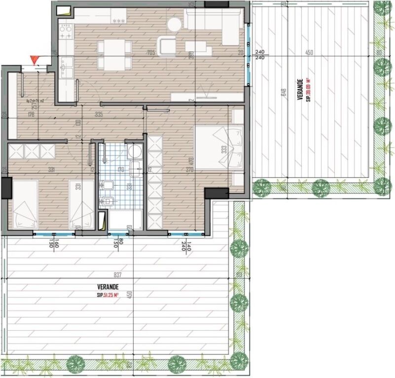 ✨Appartamento 2+1 con Veranda in Vendita | 📍Univers City, Qtu
