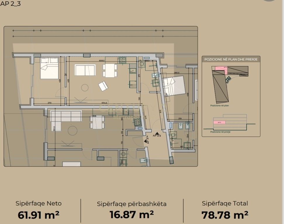 Studio apartment for sale in SeeHëna Residence- Mjull Bathore!