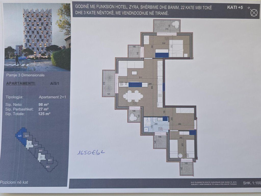 (Opportunity) Luxury Apartment 2+1 for sale – 5th floor