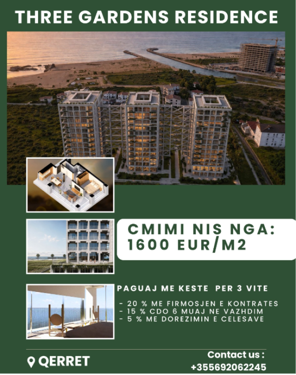 Apartamente per shitje Qerret