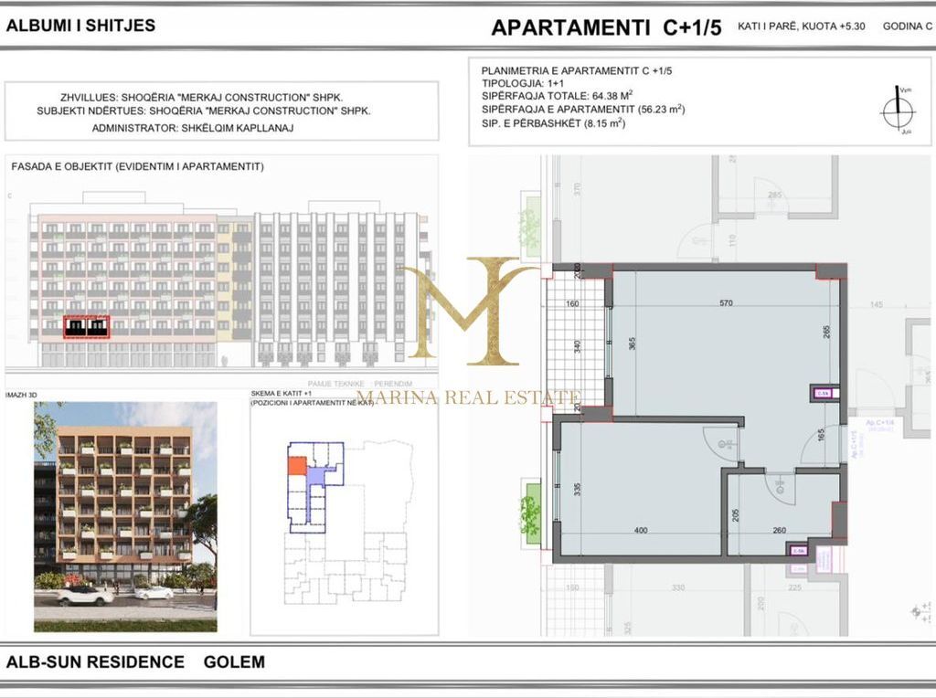 SHITET APARTAMENT 1+1 GOLEM