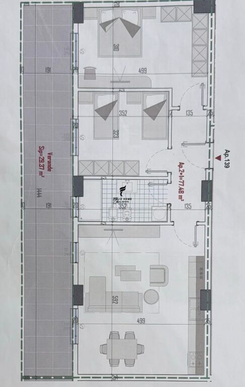 VENDESI APPARTAMENTO 2+1 KAMEZ 81.000 EURO FH-71870