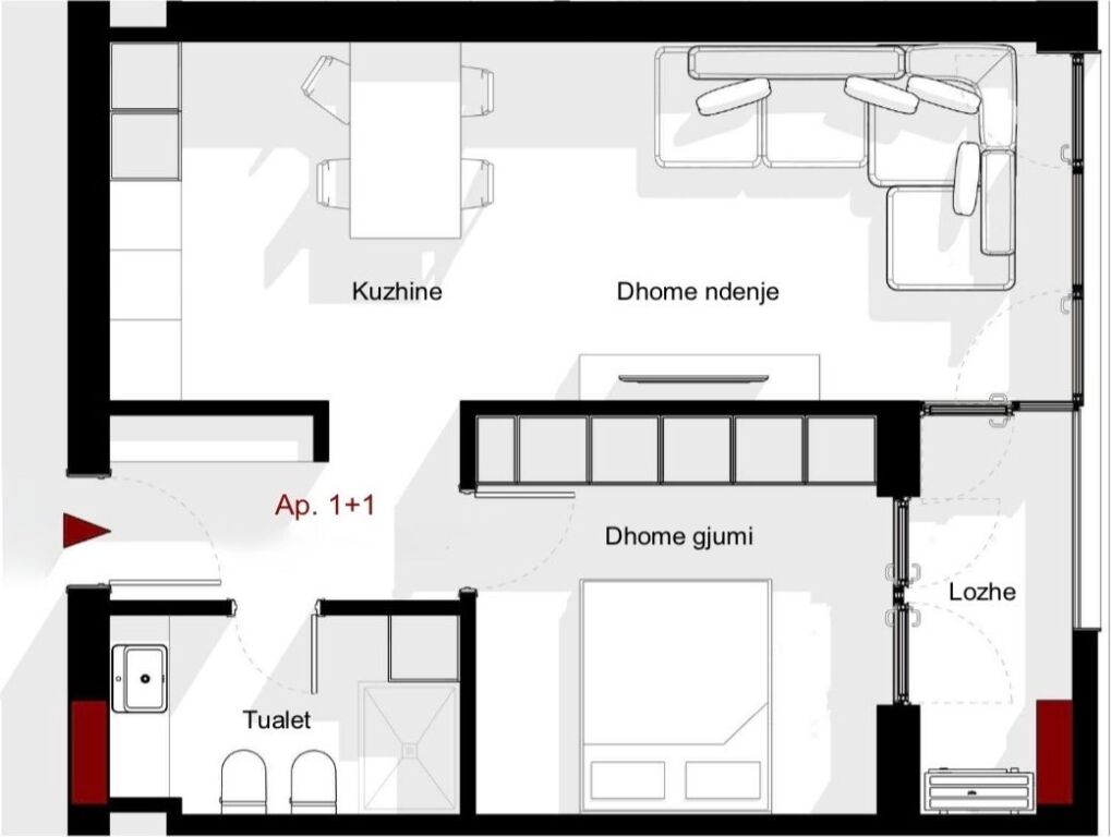 ✨Shitet Apartament 1+1 Okazion | 📍Paskuqan, Fati Residence