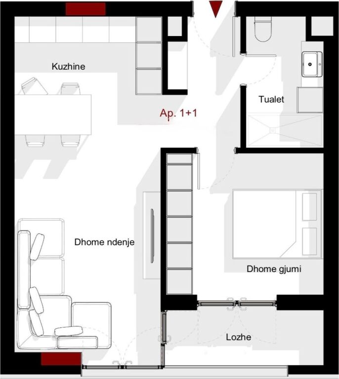 Shesim Apartament 1+1 - Fati Residence, Paskuqan