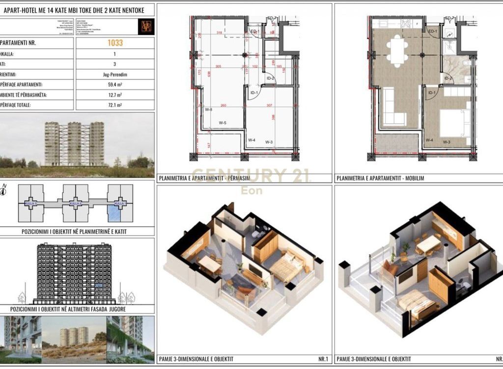 VENDESI APPARTAMENTO 1+1 NELLA RESIDENZA, THREE GARDENS, QERRET, KAVAJE !