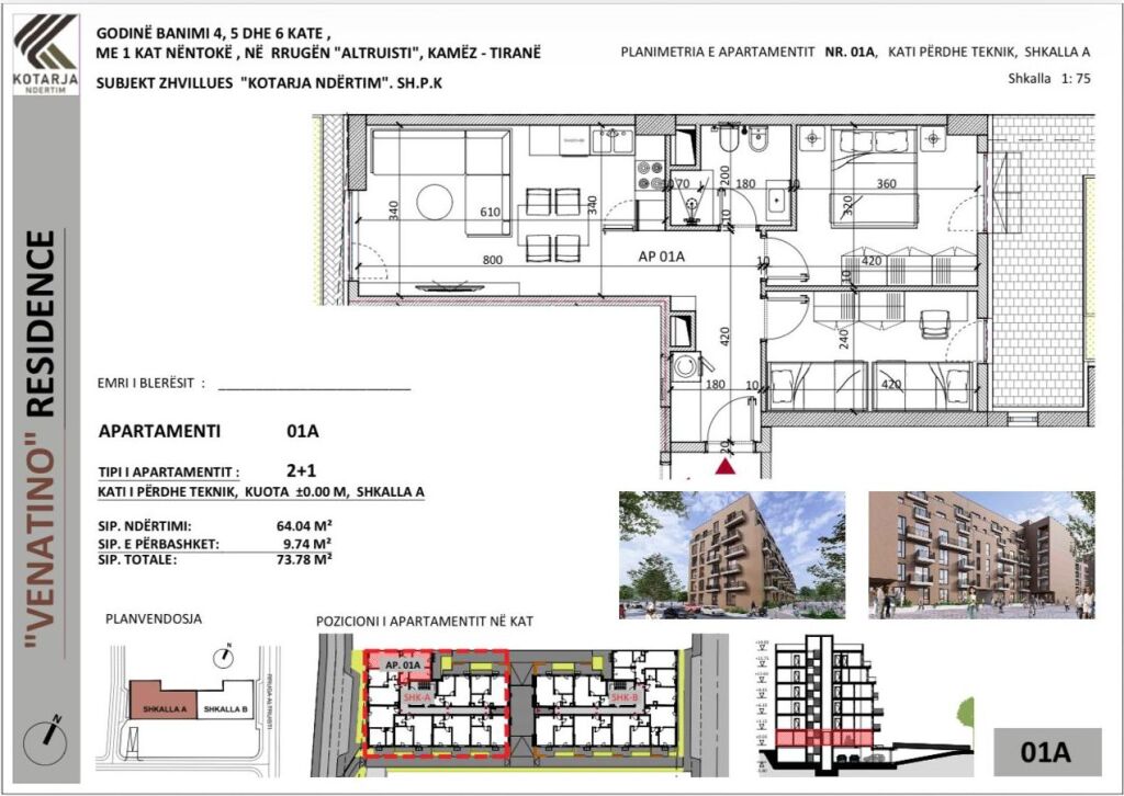 Apartment for sale 2+1