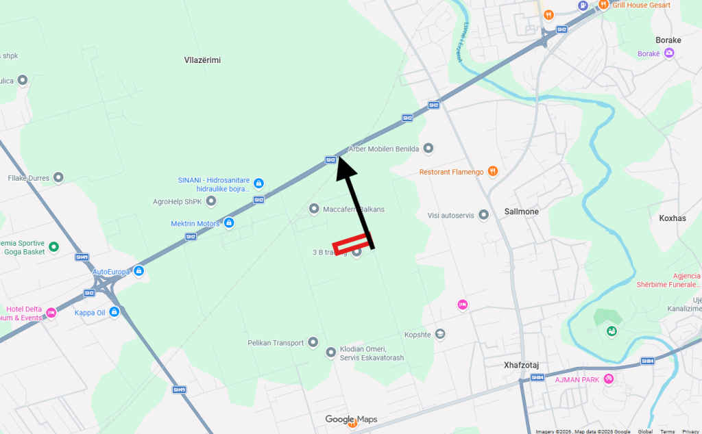 Tirana Durres Highway, selling land, 9,456 m²