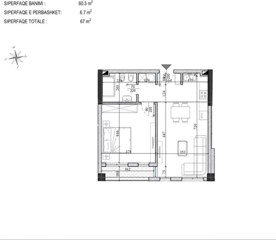 APARTAMENT 1+1 PER SHITJE NE DURRES