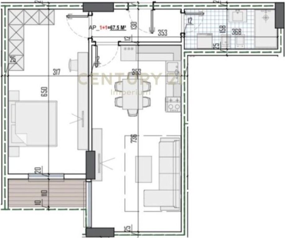 Shesim apartament 1+1 në Paskuqan, pranë Bulevardit të Ri. 94,000 €