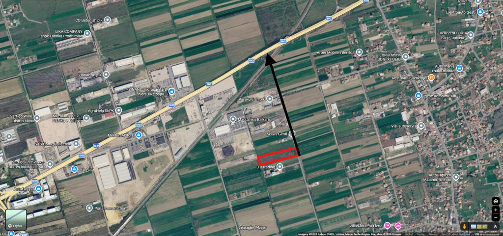 Tirana Durres Highway, selling land, 9,456 m²