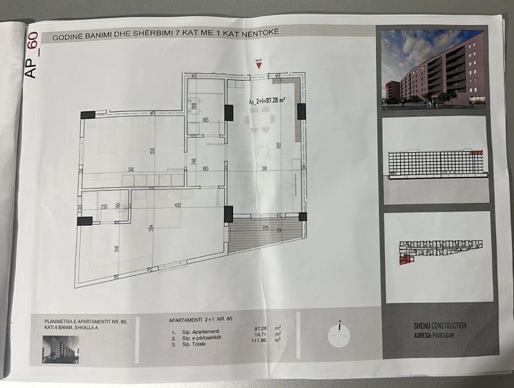 Shehu Construction, Paskuqan Shitet apartament 2+1