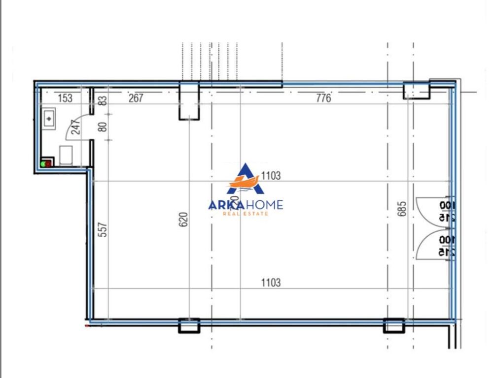LOCALE COMMERCIALE IN AFFITTO 97M2 "21 DHJETORI" 2500 EURO