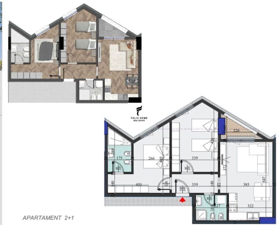 FOR SALE APARTMENT 2+1 LAPRAKE 170,000 EURO FH-72380