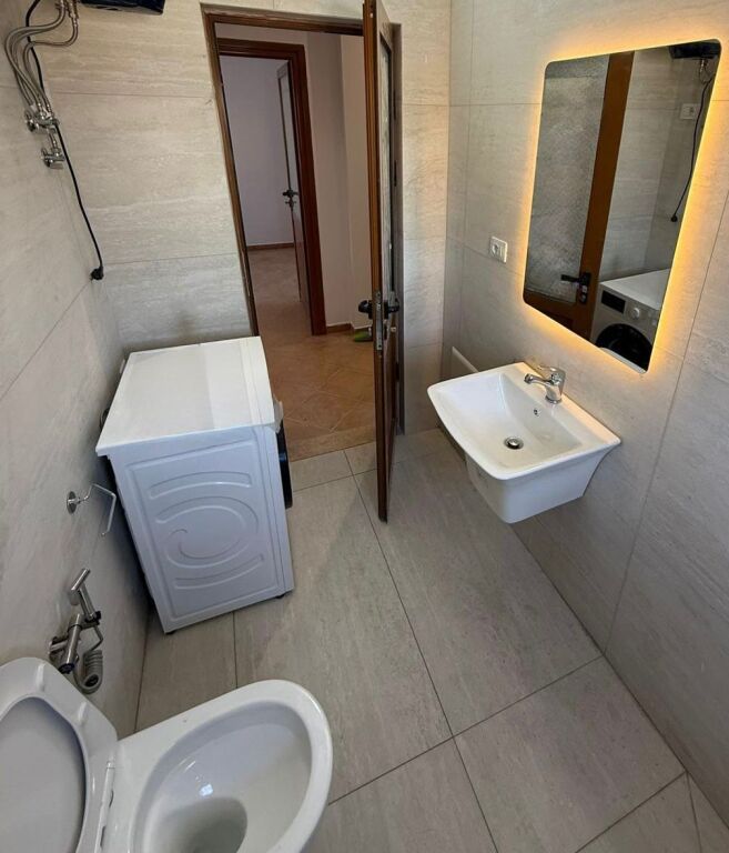 Near the `Marin Barleti` University, a 3+1 apartment is for rent.