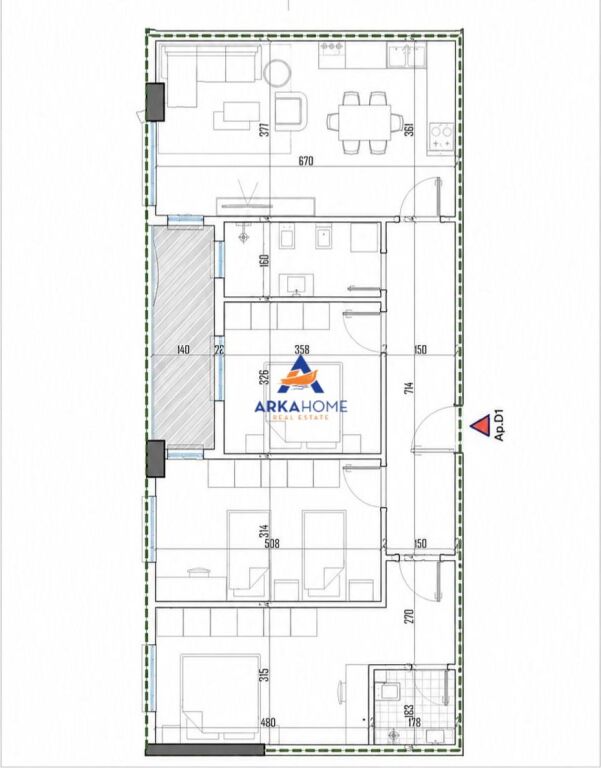 SHITET APARTAMENT 3+1 "PASKUQAN,BRITTISH REZIDENCE" 172.800 EURO