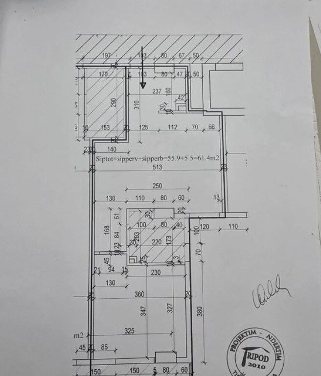 SHITET APARTAMENT 1+1 TE REZIDENCA "TRIPOD" !!