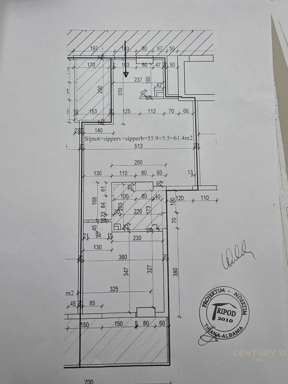 SHITET APARTAMENT 1+1 TE REZIDENCA "TRIPOD" !!
