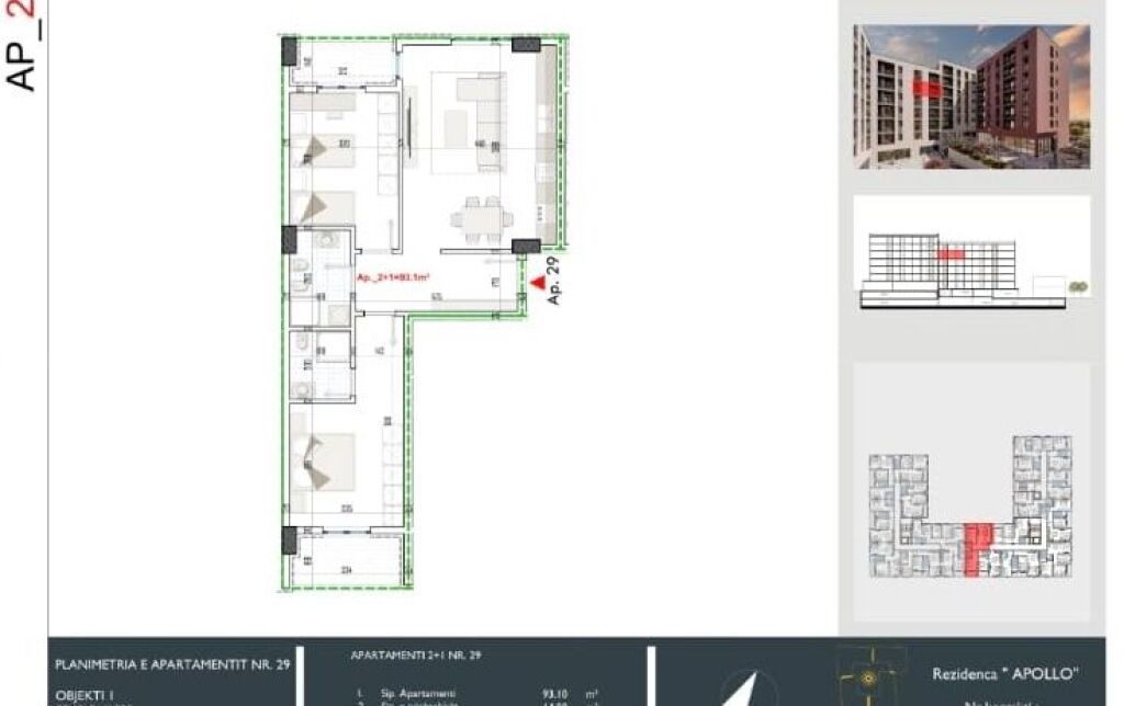 🏢 Shitet apartament 2+1+2  📍 Rezidenca Apollo, Paskuqan