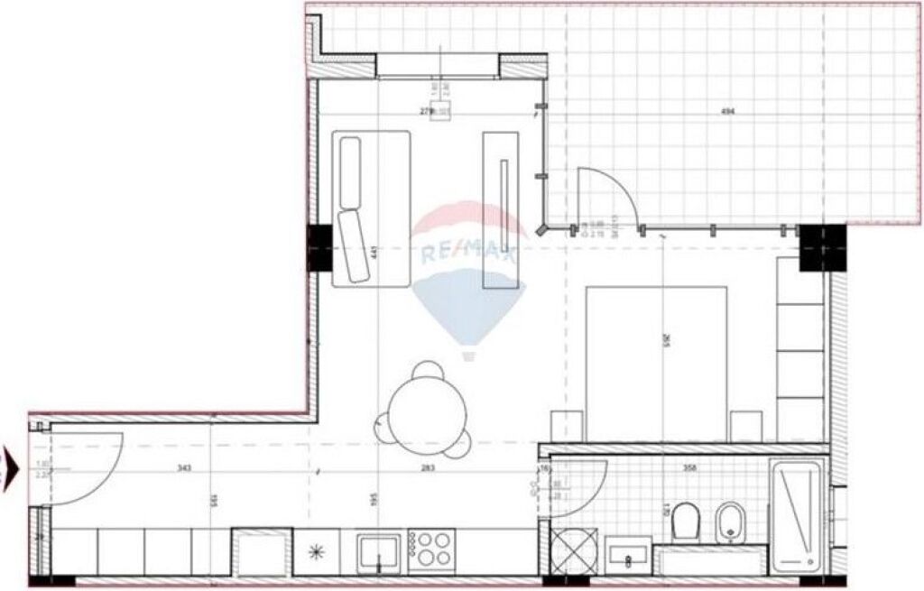 Apartament 1+1 per shitje, Bulevardi Kashar ID: 530191058-284