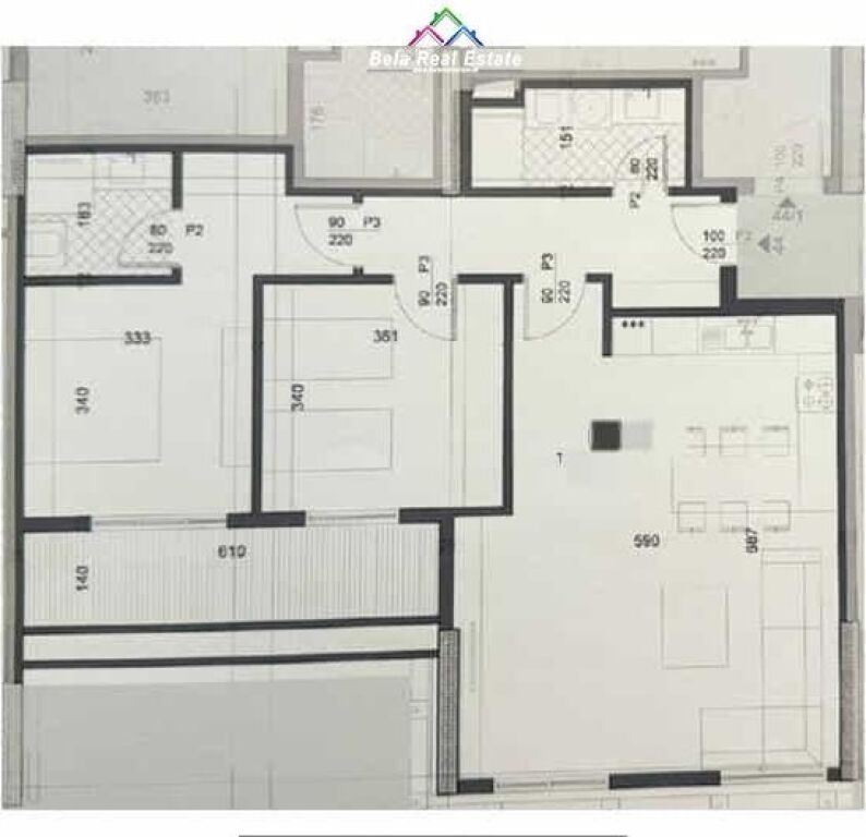 Apartament Ne Shitje 2+1 Tek Zogu i Zi ( ID B120857) Tirane - Widok 2