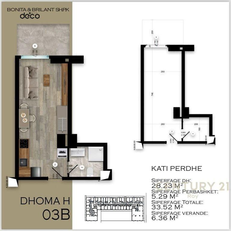 STUDIO APARTMENT WITH VERANDA FOR SALE IN GOLEM, NEAR MIAMI BEACH! 59,500