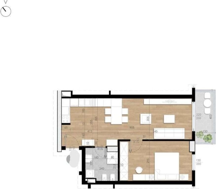 Shitet apartament 1+1- Fusha e aviacionit