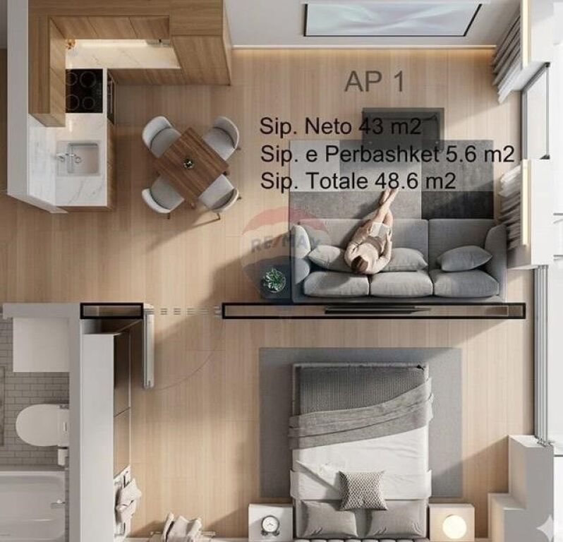 APARTMENT 1+1 FOR SALE IN RADHIMË ID: 530401002-1184