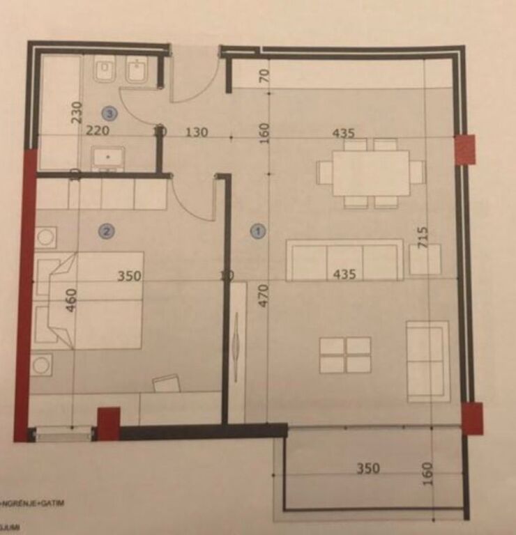 Apartment 1+1 for sale in Ali dem